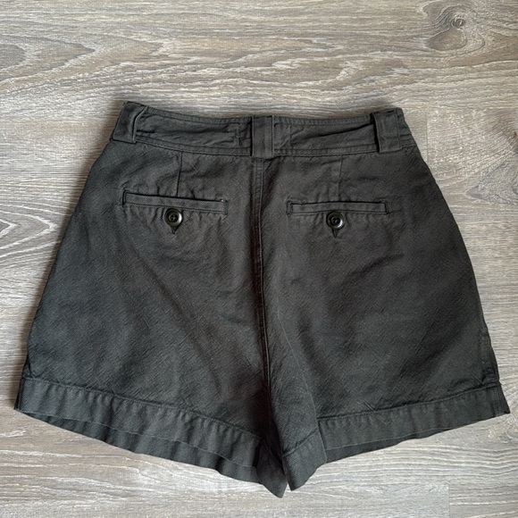 The GREAT. The Trouser Short Pleated Marsh Green 27 - Picture 8 of 9